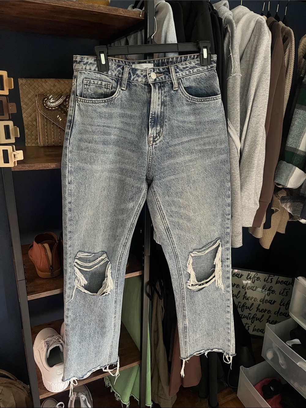 Vervet light blue crop jeans